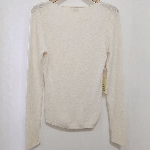 🇨🇦 Aritzia Wilfred Heather Birch Tuscany Long Sleeve Knit Top - Picture 8 of 16